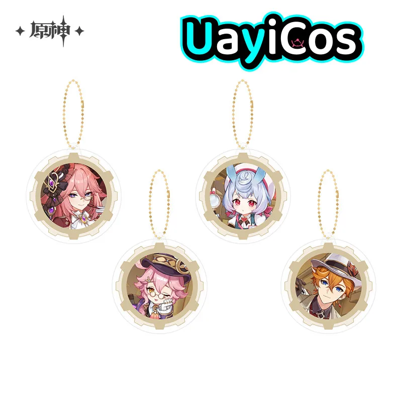 Official Genshin Impact Yae Miko Sigewinne Dori Combined Pendant Keychain Pendant Bag Game props Accessories Anime Toy Kids Gif