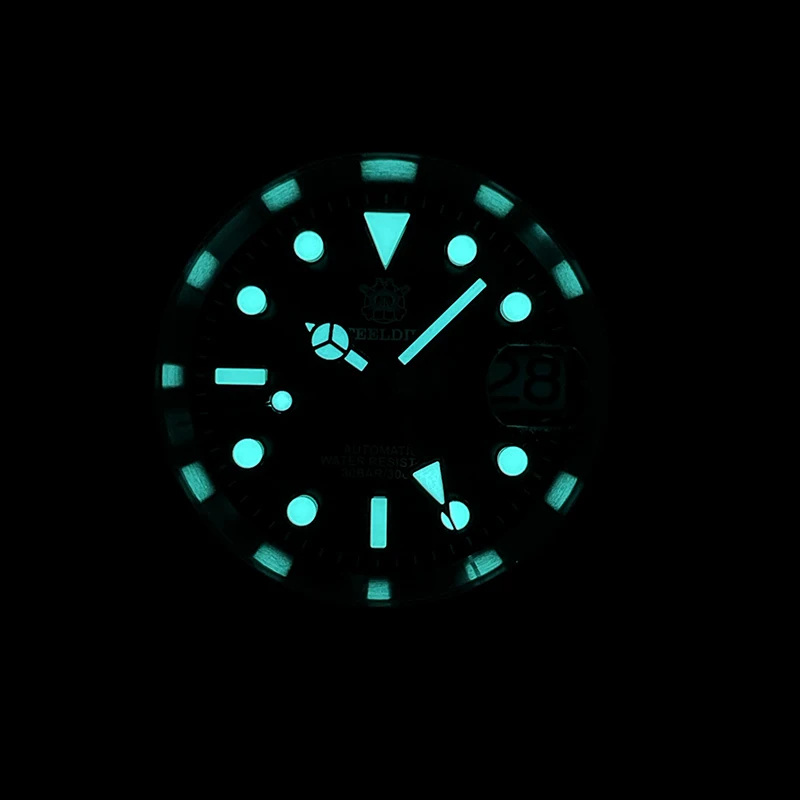 STEELDIVE Männer Automatische Uhr 41MM GMT Sport Mechanische Armbanduhr Taucher 30ATM Wasserdicht Leuchtende Stahl Lünette NH34 Sapphire