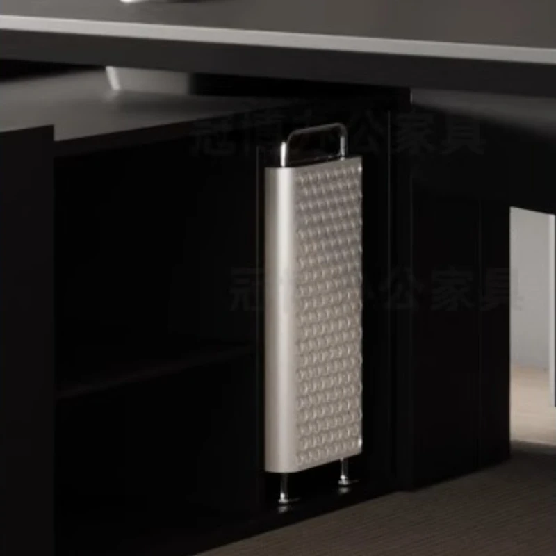 مكتب مكتب فاخر أسود كبير الحجم بتصميم عصري راقي طاولة رئيسية بساطتها في منتصف القرن أثاث ميسا بارا إسكريكتوري