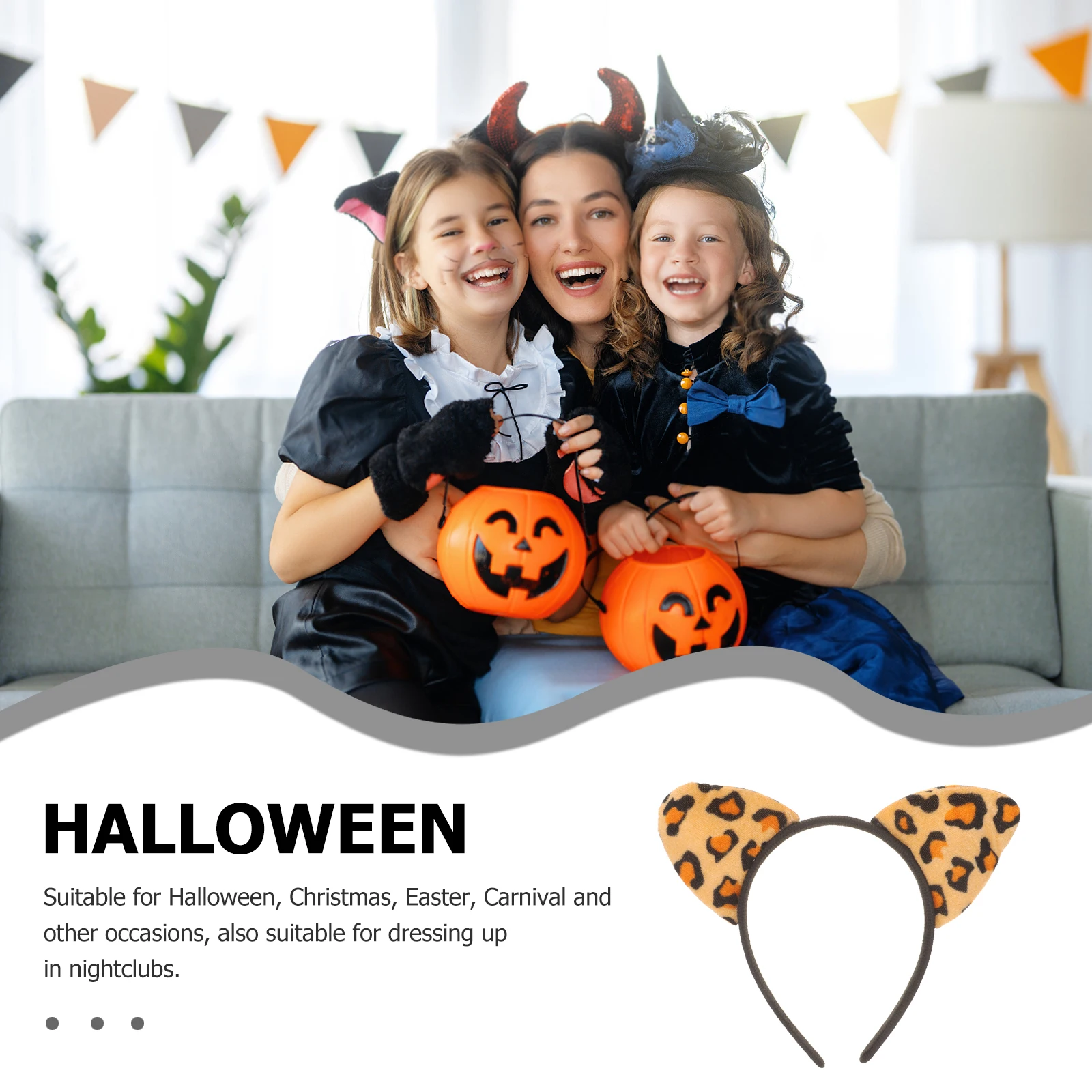 

Luminous Cat Ear Headband Hair Ribbons Headgear Festival Headdress Glow LED Child
