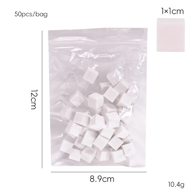 Mini vierkante nail art spons met 4 klauwen nagelspons metalen grijperset multifunctionele blozen gradiënt sponzen schoonheid manicure gereedschap