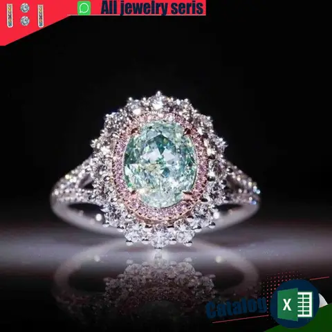 Pierścionek z różowym kryształem, biżuteria damska, temperamentny, uniwersalny pierścionek dla kobiet.