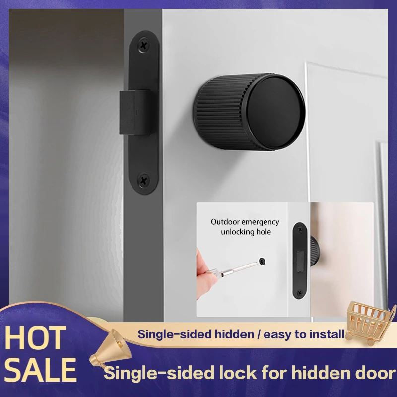 

Invisible Door Single-Sided Lock Bedroom Door Lock Background Wall Hidden Secret Door Secret Room Door Mechanical Lock