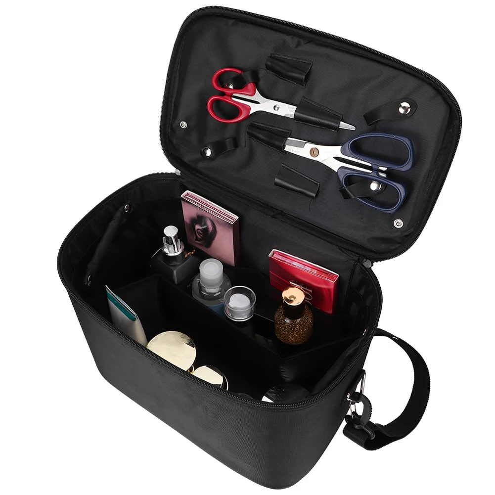 

Black M Size Portable Large Capacity Barber Carrying Bag Hairdressing Salon Styling Tools Suitcase Hair Cutting Tool Scissor Bag