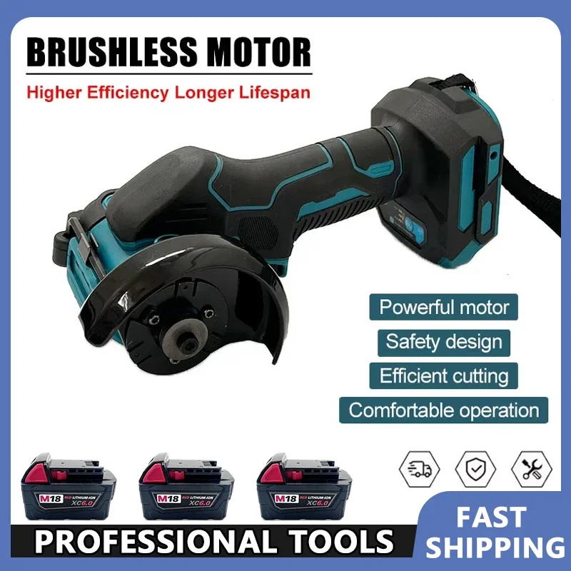 

Новая 3-дюймовая аккумуляторная угловая шлифмашина (мини-УШМ) 20В для резки, совместимая с Makita, электроинструмент для резки, циркулярная пила, электроинструмент