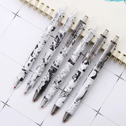 6 Piece Cute Gel Pen Creative Cartoon Press Stationery Kawaii Funny Pens