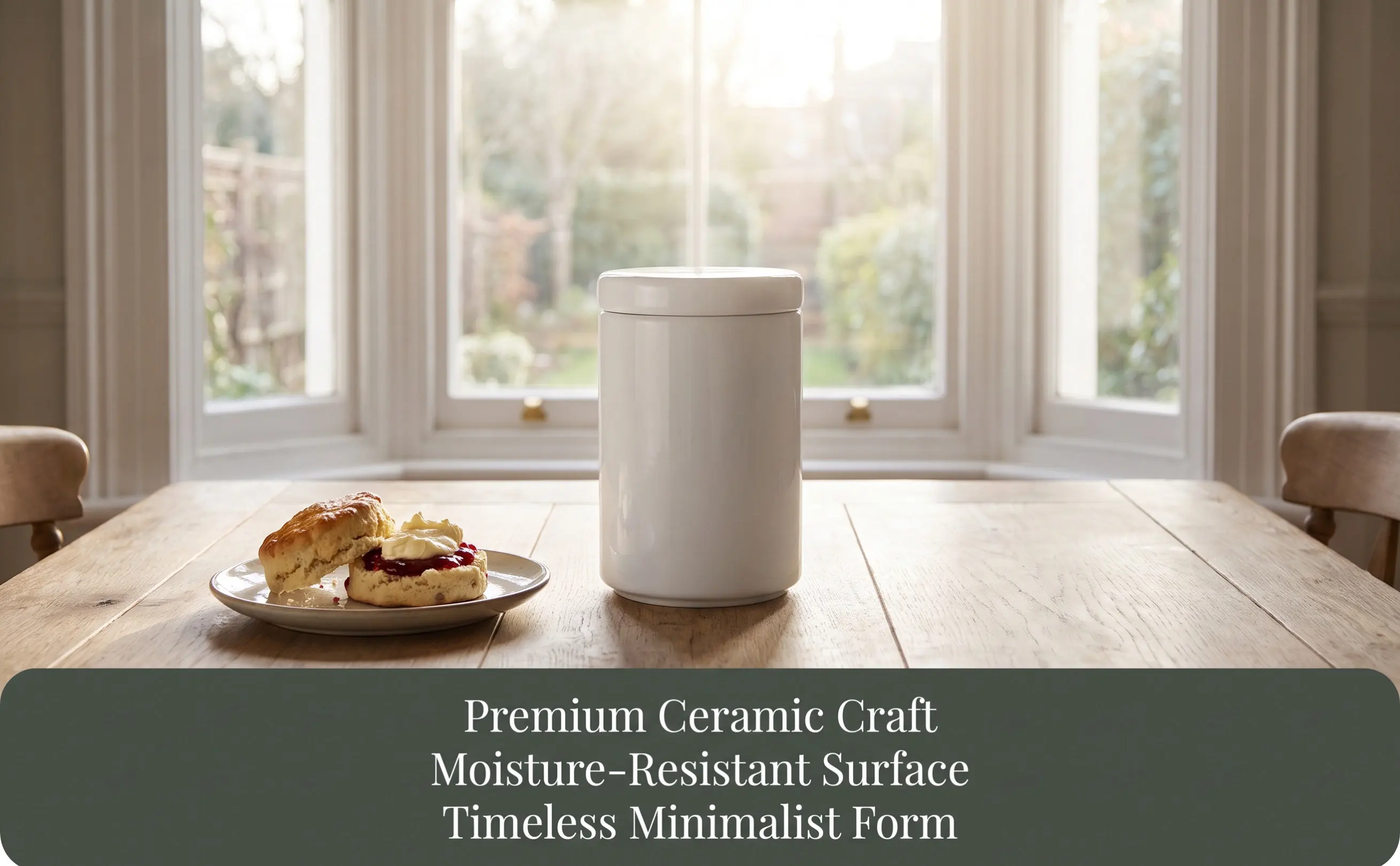 1Pcs Clear High-Grade Ceramic Food Storage Jar with Airtight Lid for Tea Rice Beans Nuts Cereal Dry Food Sealed Canister Kitchen