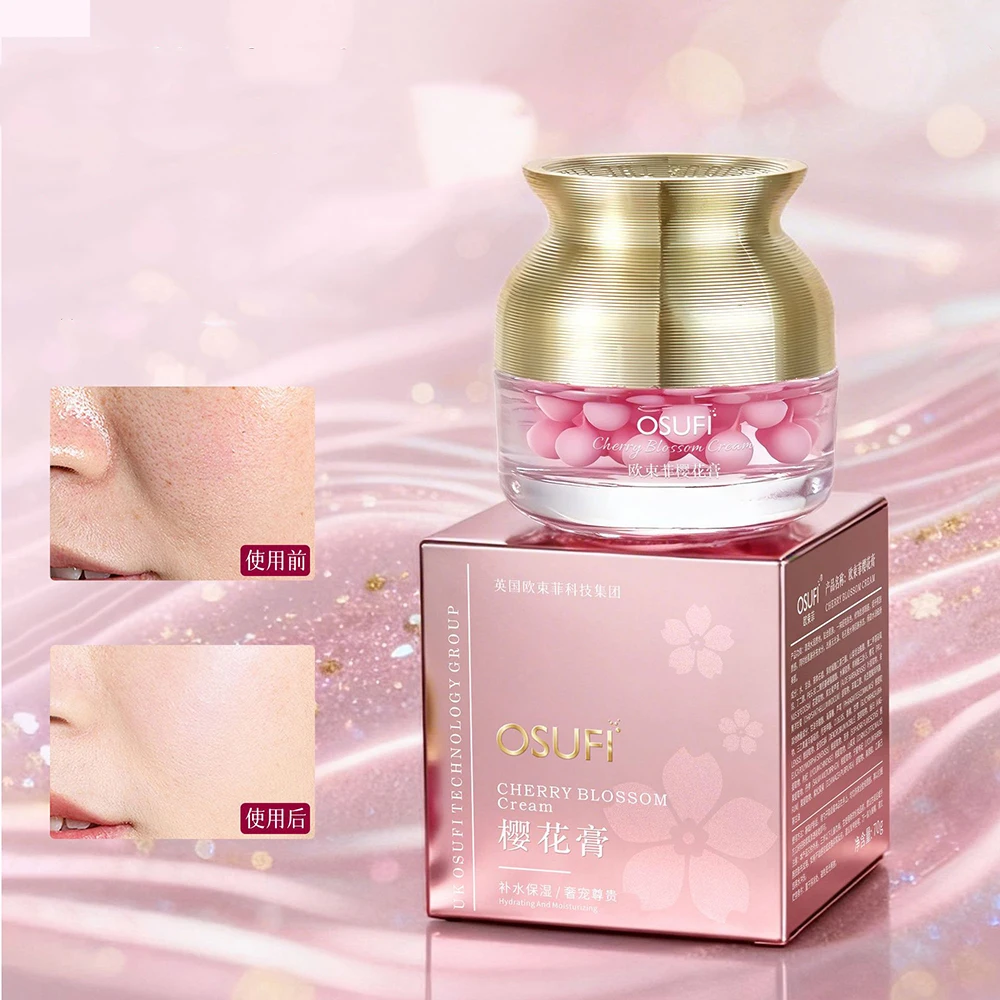 

OSUFI Sakura Essence Face Cream Anti Wrinkle Moisturizing Nourishing Hydration Whitening Brightening Delicate Facial Skin Care