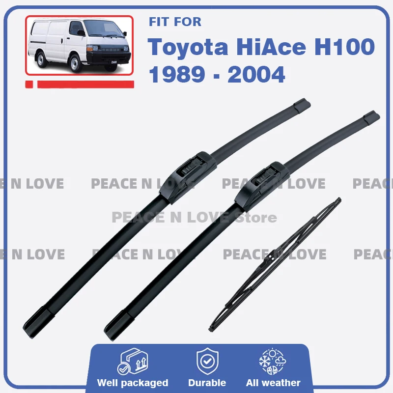 Front Rear Wiper Blades For Toyota HiAce H100 Van 1989-2004 Windscreen Windshield Window Rubber Brushes Durable Auto Accessories