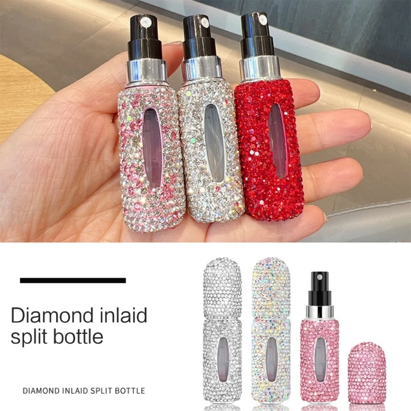 10 Verstuiver Reizen Sub-bottelen Draagbare Mini Diamant Glas Hervulbare Fles Pomp Cosmetische Dropshipping