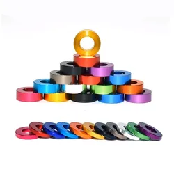 10pcs/lot Aluminum washer M3 M4 M5 M6 M8 M10 colourful Anodized aluminum flat Washers Gasket for RC part
