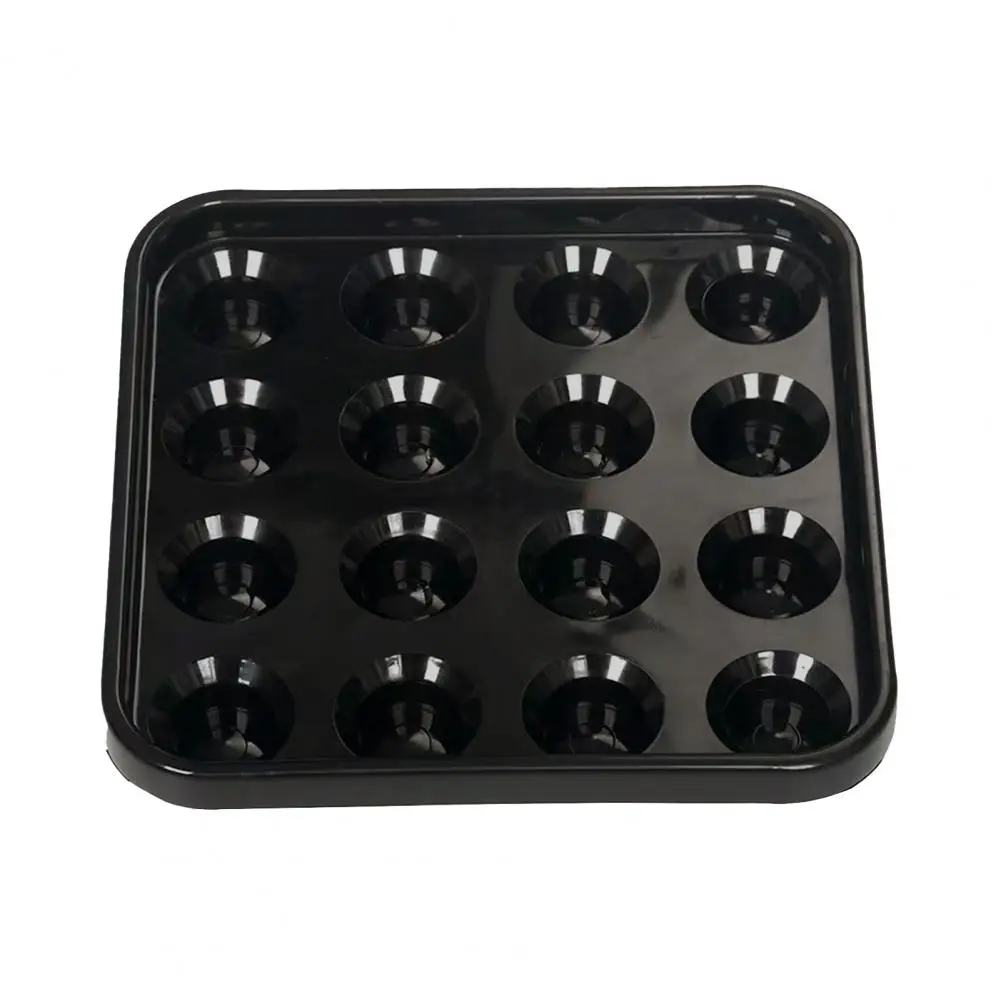 Secure Ball Storage Tray Pool Ball Storage Tray for Billiard Table Black Plastic Holder for 16 Balls Snooker Ball Carrying Case