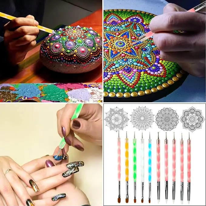 Mandala Painting Dotting Tools for Painting Mandala Rocks, Nail Dotting and Art Drawing Supplies 32 PCS