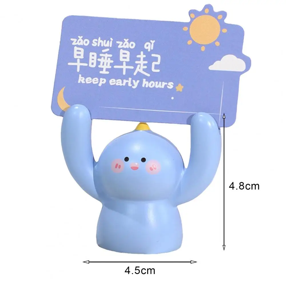 Desk Decoration Desktop Cartoon Resin Statue Mini Photo Stand Adorable Memo Clip Message Note Holder for Office Home Decor Cute