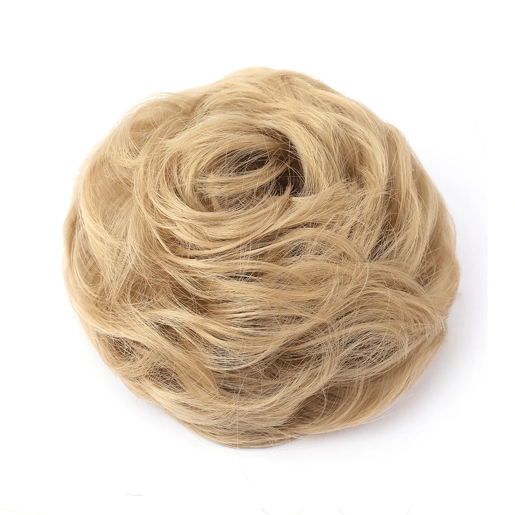 Großes, unordentliches Dutt-Haarteil, gewellt, lockig, Haargummis, synthetischer Chignon, Pferdeschwanz, Haarverlängerungen, gefälschter Chignon, Hochsteckfrisur-Haarteile für Frauen