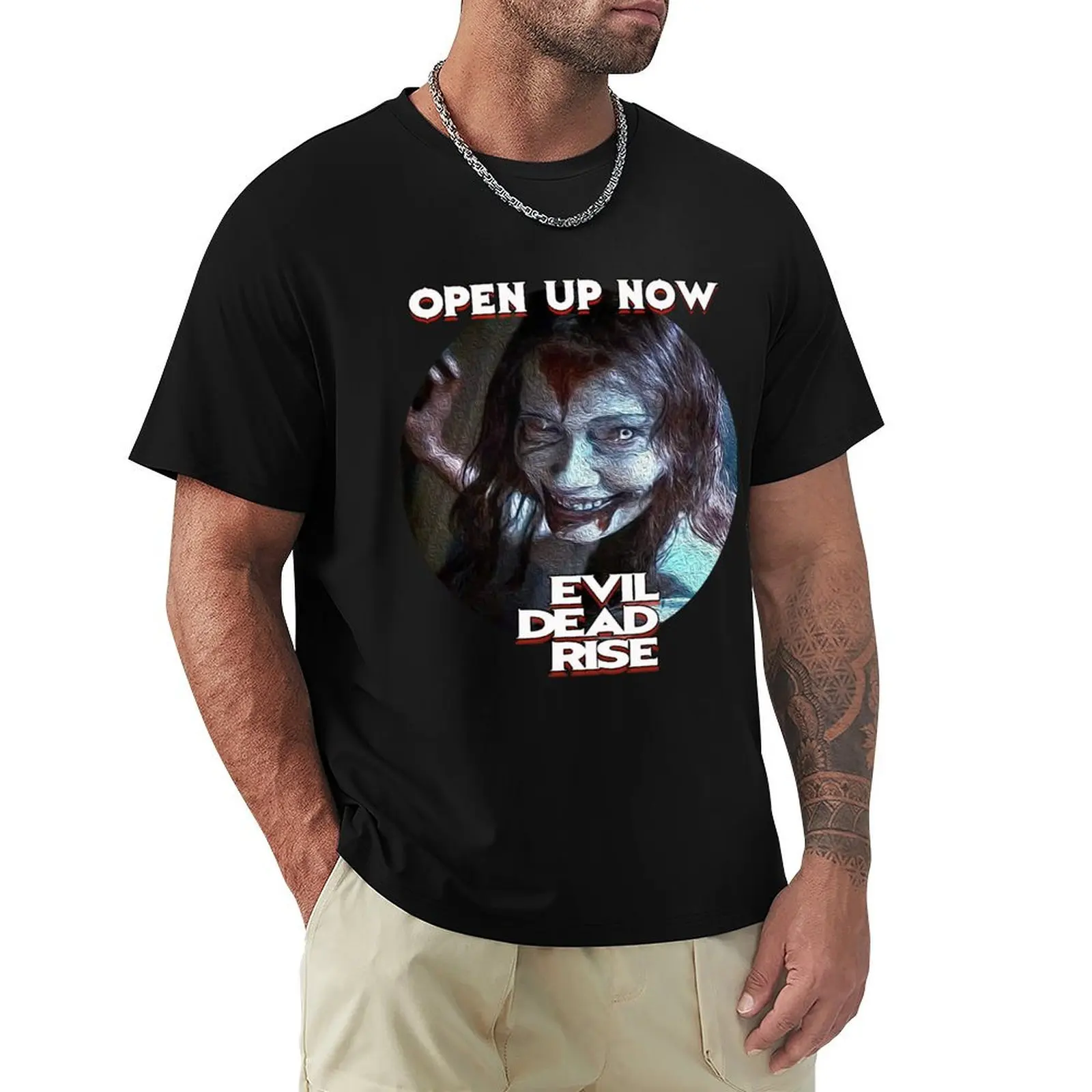 

Evil Dead Rise Open upNow T-Shirt Man t-shirt summer clothes affliction shirts tee shirts for men