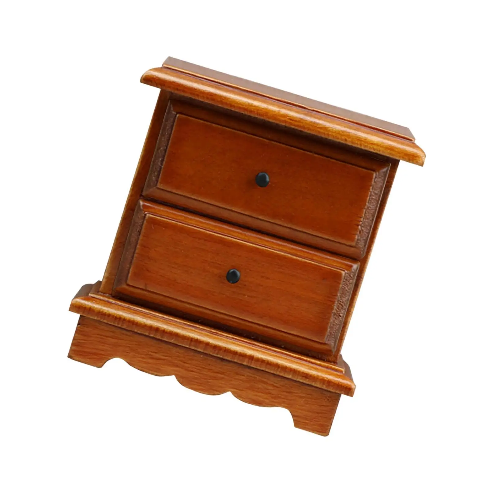 

Wooden Dollhouse Night Stand 1/12 Scale Dollhouse Bedside Tables Mini Miniature