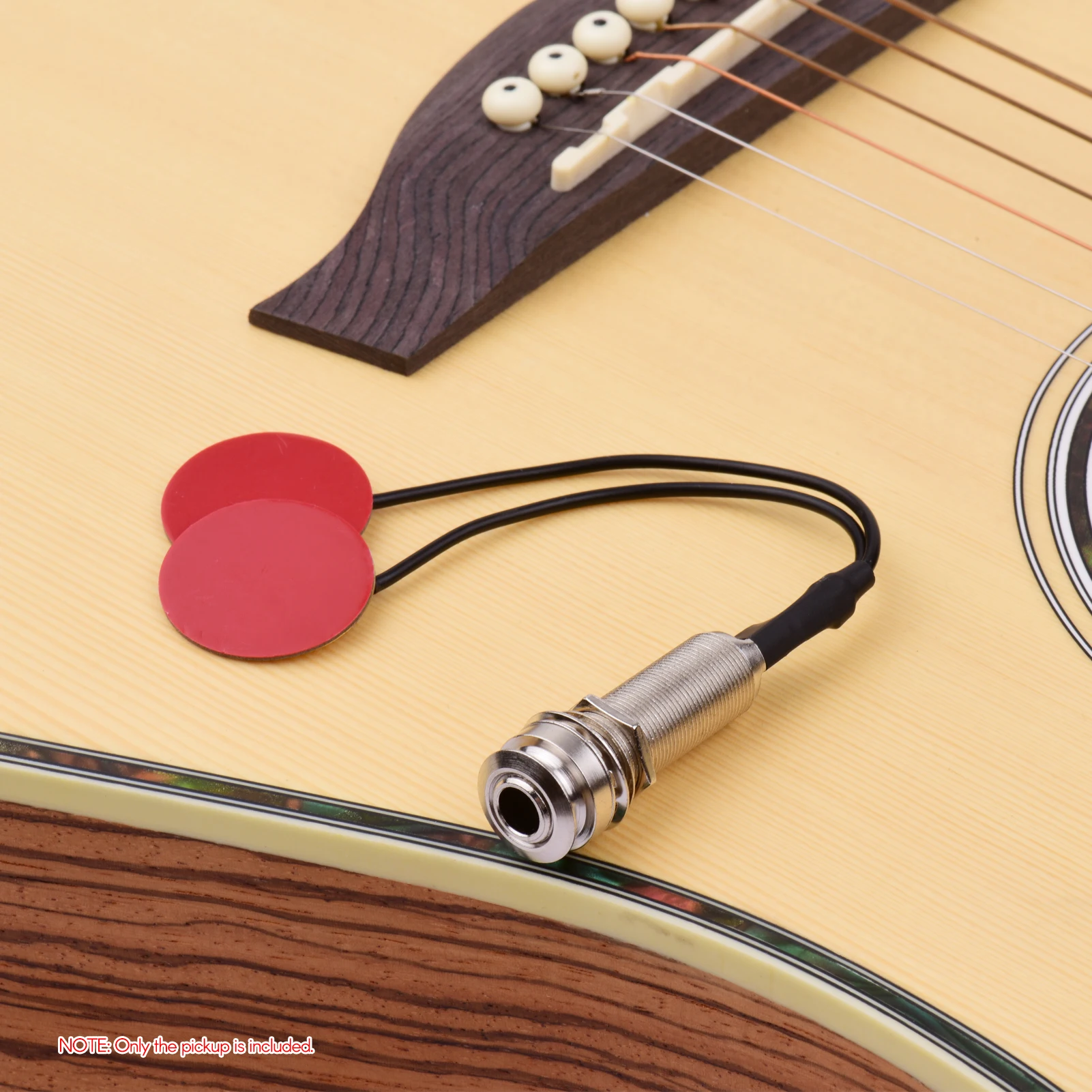 Captador de guitarra acústica, instrumento adesivo, transdutor de captação com 1/4 para violino, bandolim, ukulele, captador de som
