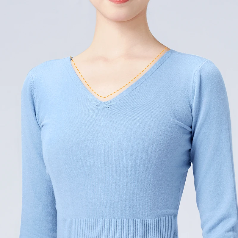 Sweter baletowy damski, bluzka do tańca z długim rękawem, dzianinowy sweter na jesień i zimę, odzież wierzchnia codzienna