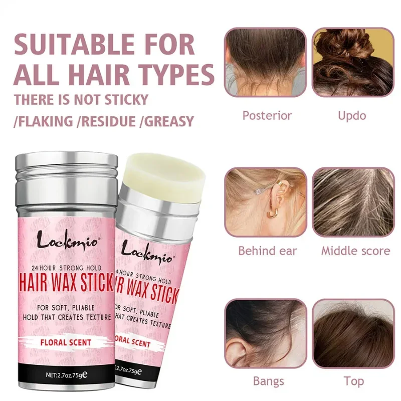 Kit de cera de peinado profesional para mujer, pomada antifrizz, alisado de la espalda, barro, Control de cabello desordenado, varilla de cera para peinar el cabello