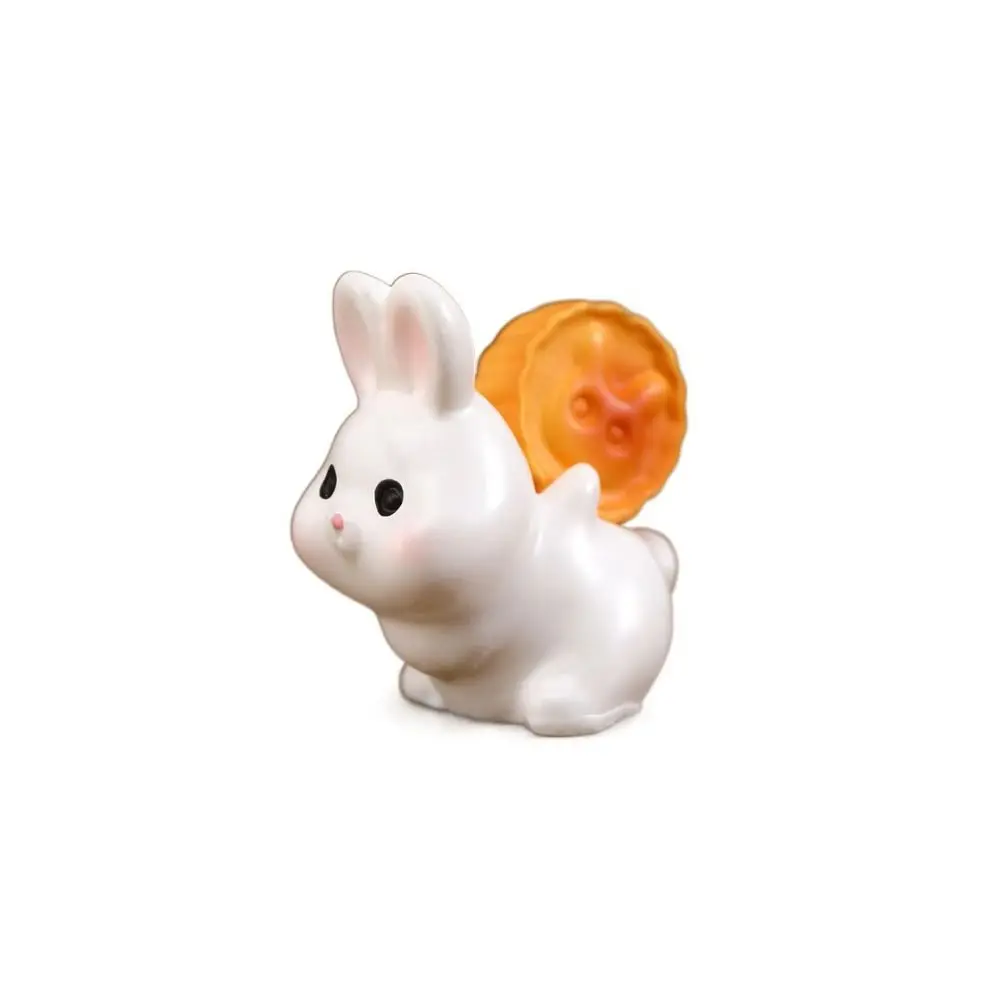 Stile cinese Mid-Autumn Rabbit Decor Doll Rabbit/Mooncake Shape decorativo Mooncake Rabbit Statue Resin Mini