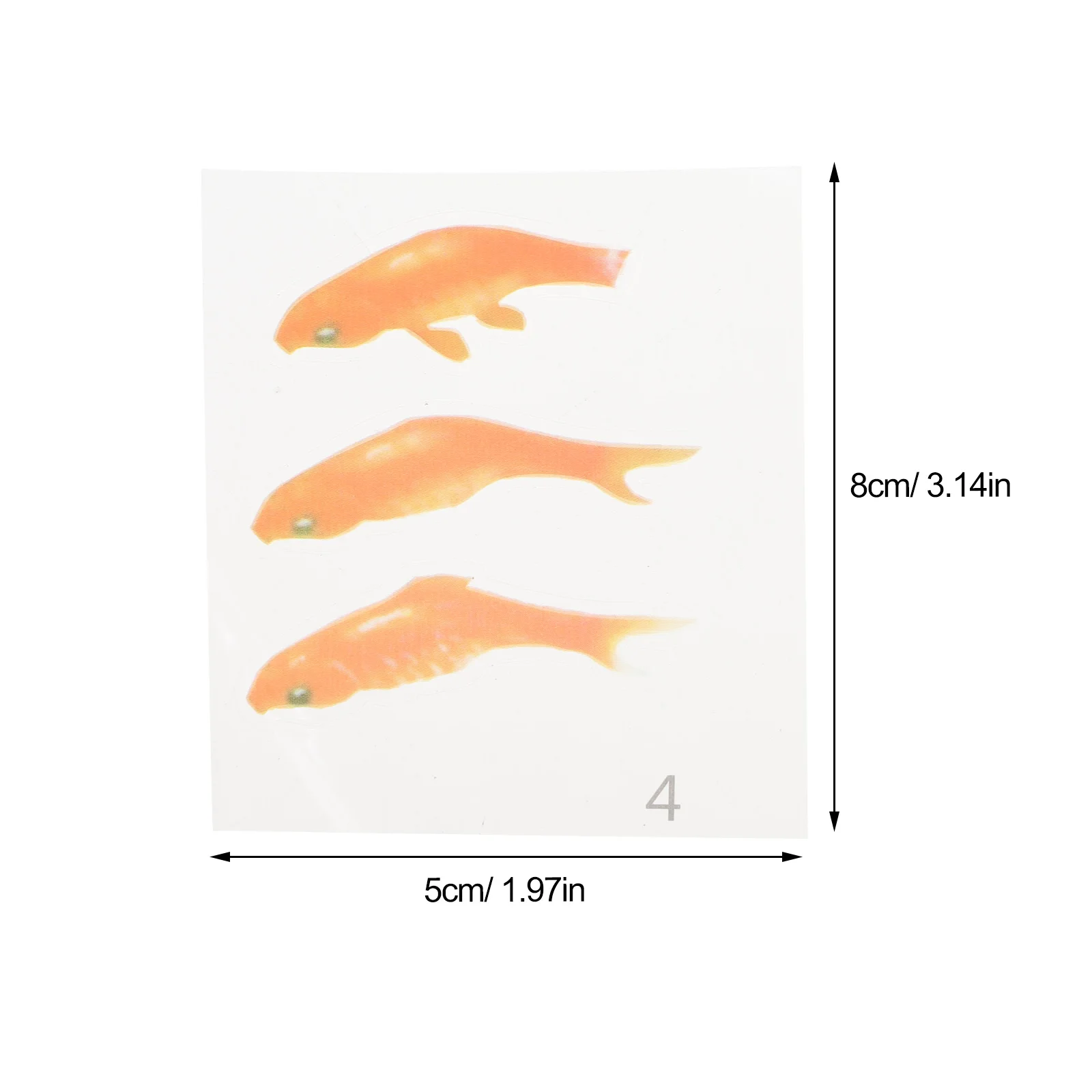 

12 Sheets 3D Goldfish Sticker Resin DIY Kit Decorative Art for Glass Containers Eco Friendly Bright Color Design