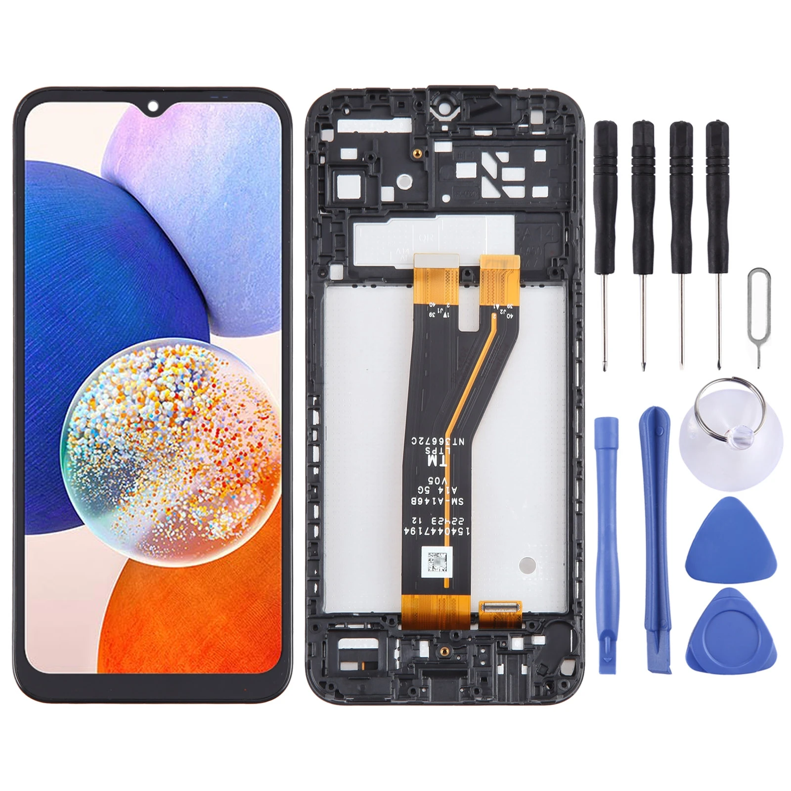 For Samsung Galaxy A14 5G SM-A146B AMOLED LCD Screen Digitizer Full Assembly with Frame