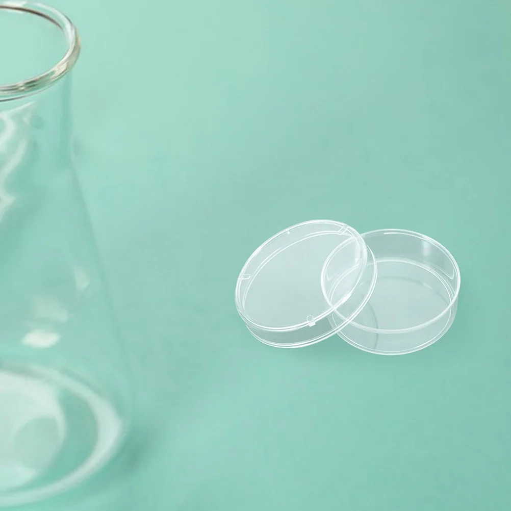

100 Pcs Culture Dishes with Lid Lab Observation Laboratory Clear Plastic Petri Agar
