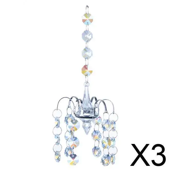 

3x Crystals Ball Prisms Suncatcher Hanging Ornament Rainbow Maker for