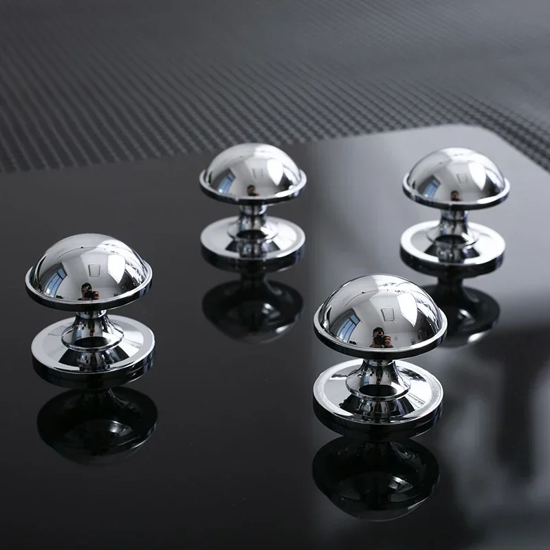 Furniture Pure Brass Cabinet Door Handle Kitchen Cabinet Shoe Cabinet Bedroom Wardrobe Door Silver Semi-circular Small Handle