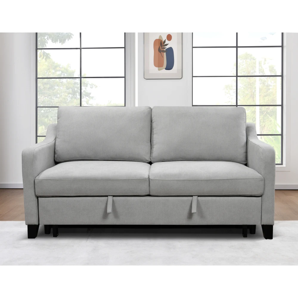 

69"3 in 1 Convertible Queen Sleeper Sofa Bed, Modern Fabric Loveseat Futon Sofa Couch w/Pullout Bed, Small Love Seat Lounge Sofa