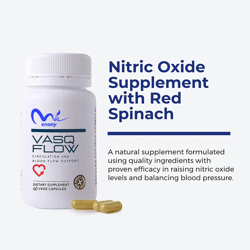 Natural supplements - containing red spinach extract and garlic, energy, heart health, muscle support -60 capsules