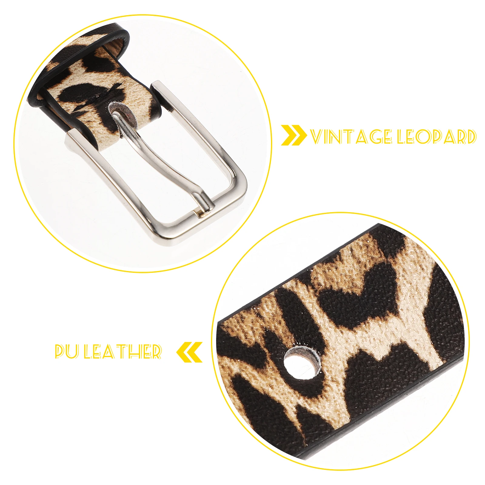 

Leopard Print Belt Gift for Women Belts Jeans Aldult Women's Pu Imitation