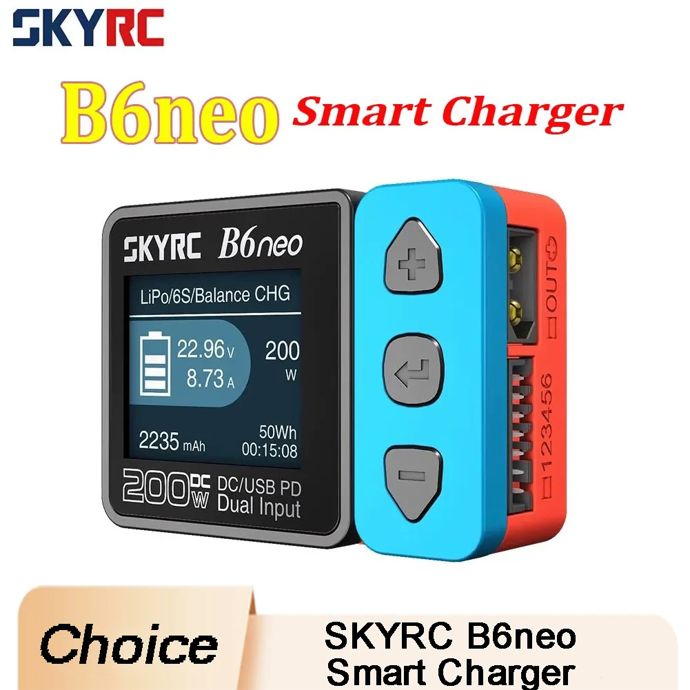 

SKYRC B6neo Smart Charger - LiPo Balance Charger/Discharger, DC200W PD80W for RC Car, Boat, Airplane, Drone & Quadcopter