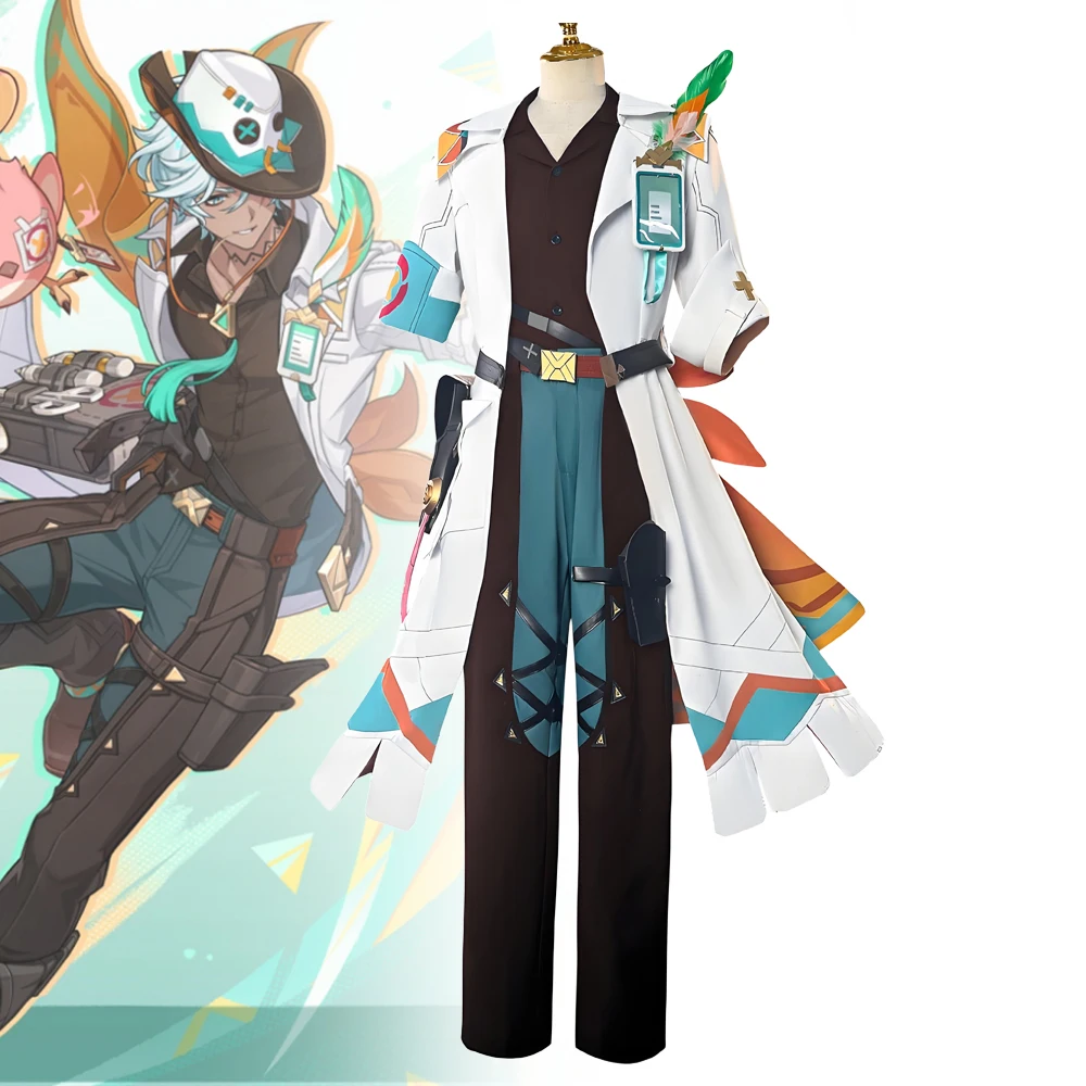 

Game Genshin Impact Ifa Cosplay Costume Adult Men Coat Shirt Pants Suit Uniform Halloween Dress Up Clothes Outfit