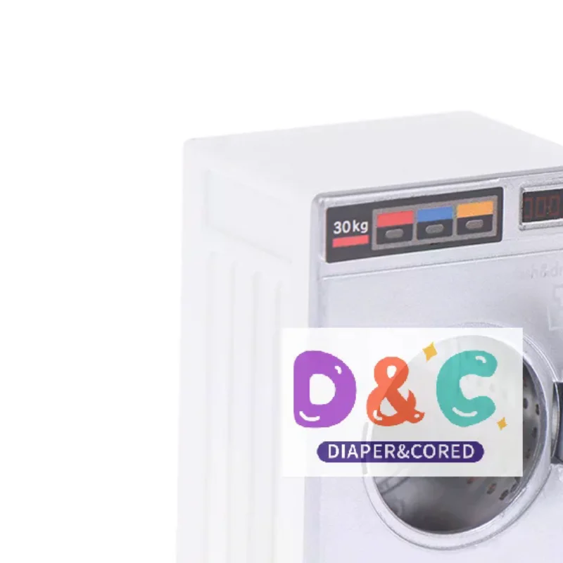 1Pcs 1:12 Dollhouse Miniature Washing Machine Home Appliance Laundry Model Decor Toy