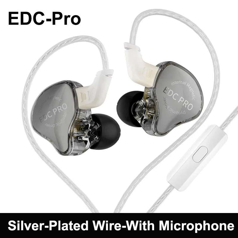 Nieuwe KZ EDC Pro Headset Dynamische in-ear monitor Oordopjes hifi Stereo Muziek Bedraad Hoofdtelefoon Game Sport Ruisonderdrukking Oortelefoon