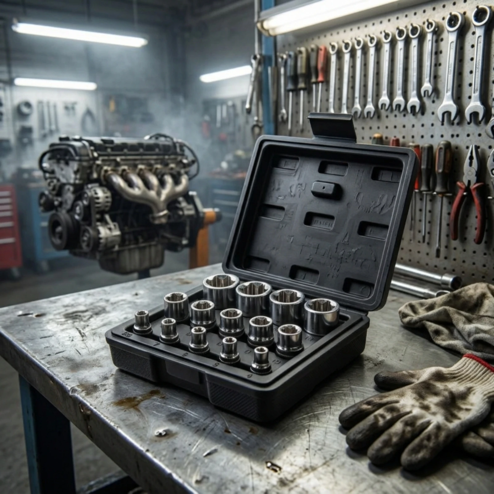 Star Socket Socket Set Compact Female Star-Shaped Socket Set Tool Polished Corrosion-Resistant for Mechanics, Automotive Repair