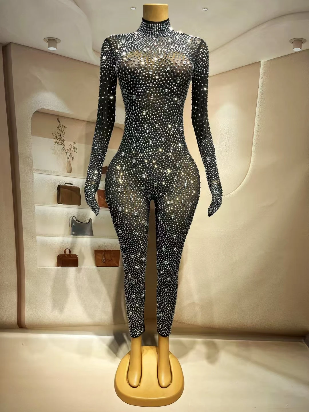 

Shizuan, мерцающие стразы, роскошное боди ручной работы, вечерние модные шоу, наряд для певицы, танцовщицы, сценические костюмы