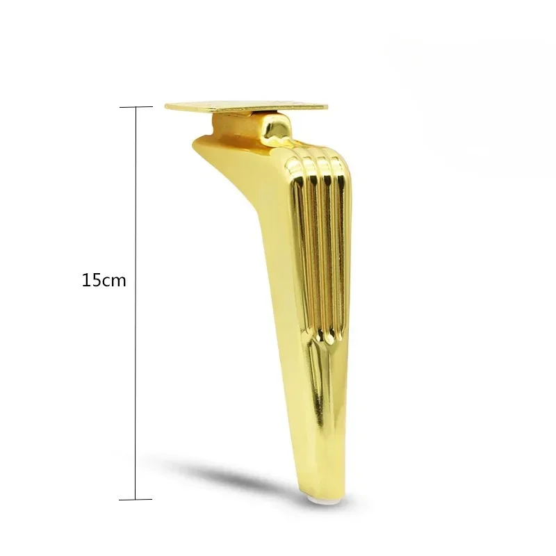 4pcs 15/18cm for Sofa Feet Metal Furniture Legs Black Gold Support Bathroom Cabinet Bed Dresser Coffee Table Legs Replacement