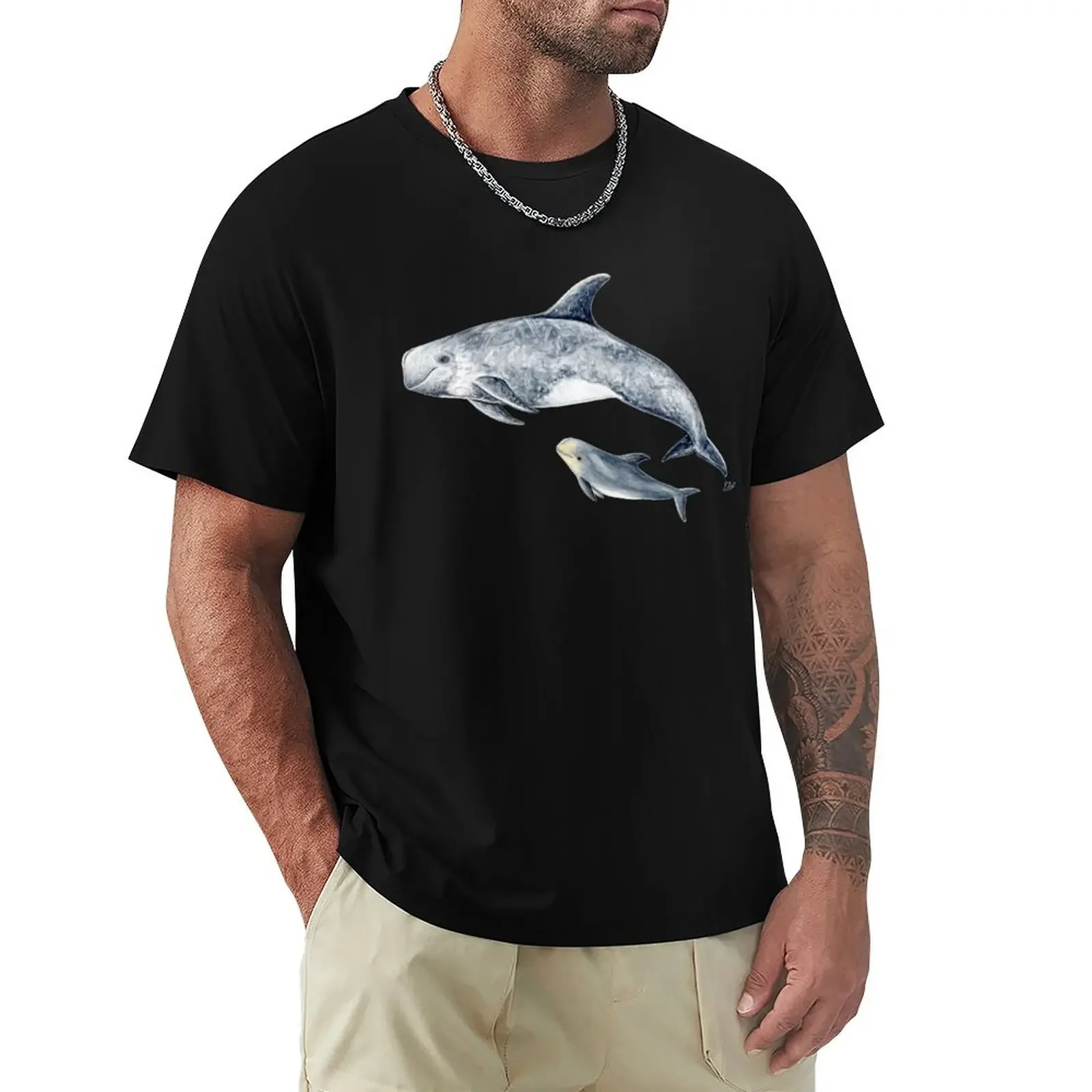 

Rissos dolphin T-Shirt anime figures summer tops heavyweights anime clothes mens t shirts casual stylish