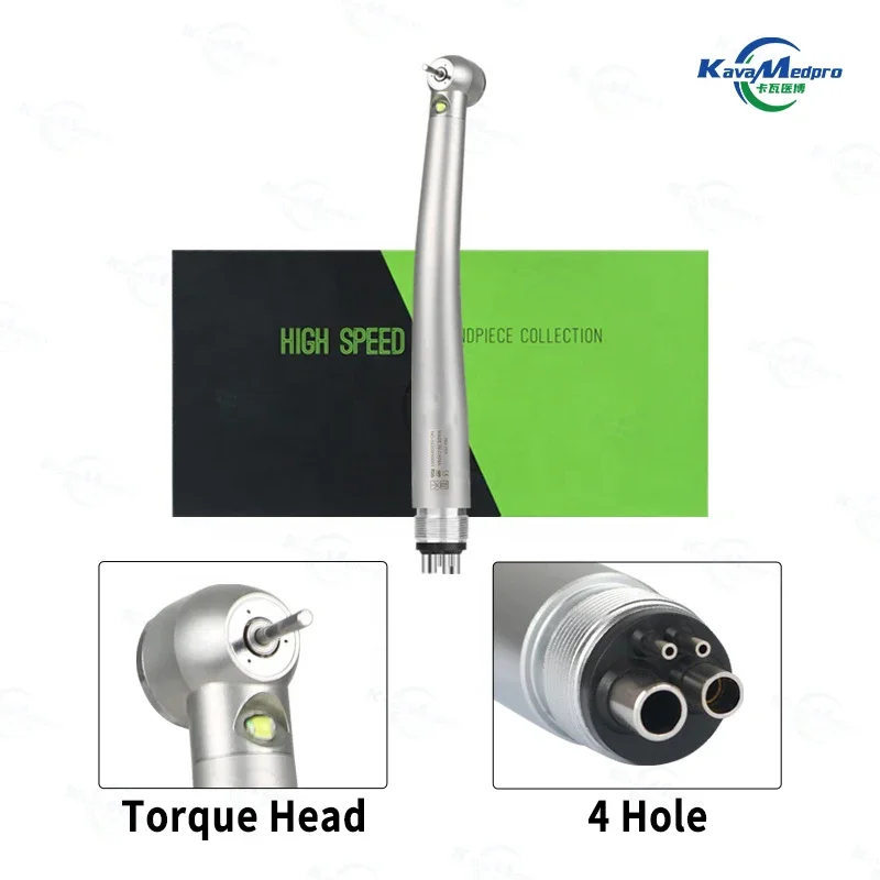 

LED Sliver Body And Creamic Bearing Twill Sliver Led Stainless Steel High Speed Den tal Handpiece