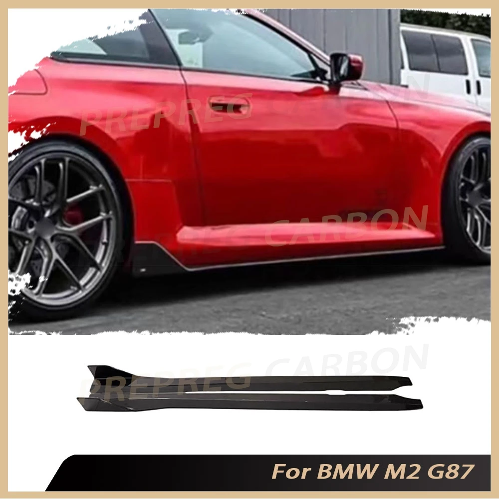 

For BMW M2 G87 2022+ Carbon Fiber Side Skirts Door Bumper Guard Car Styling Car Tuning Rear Exterior Accessories