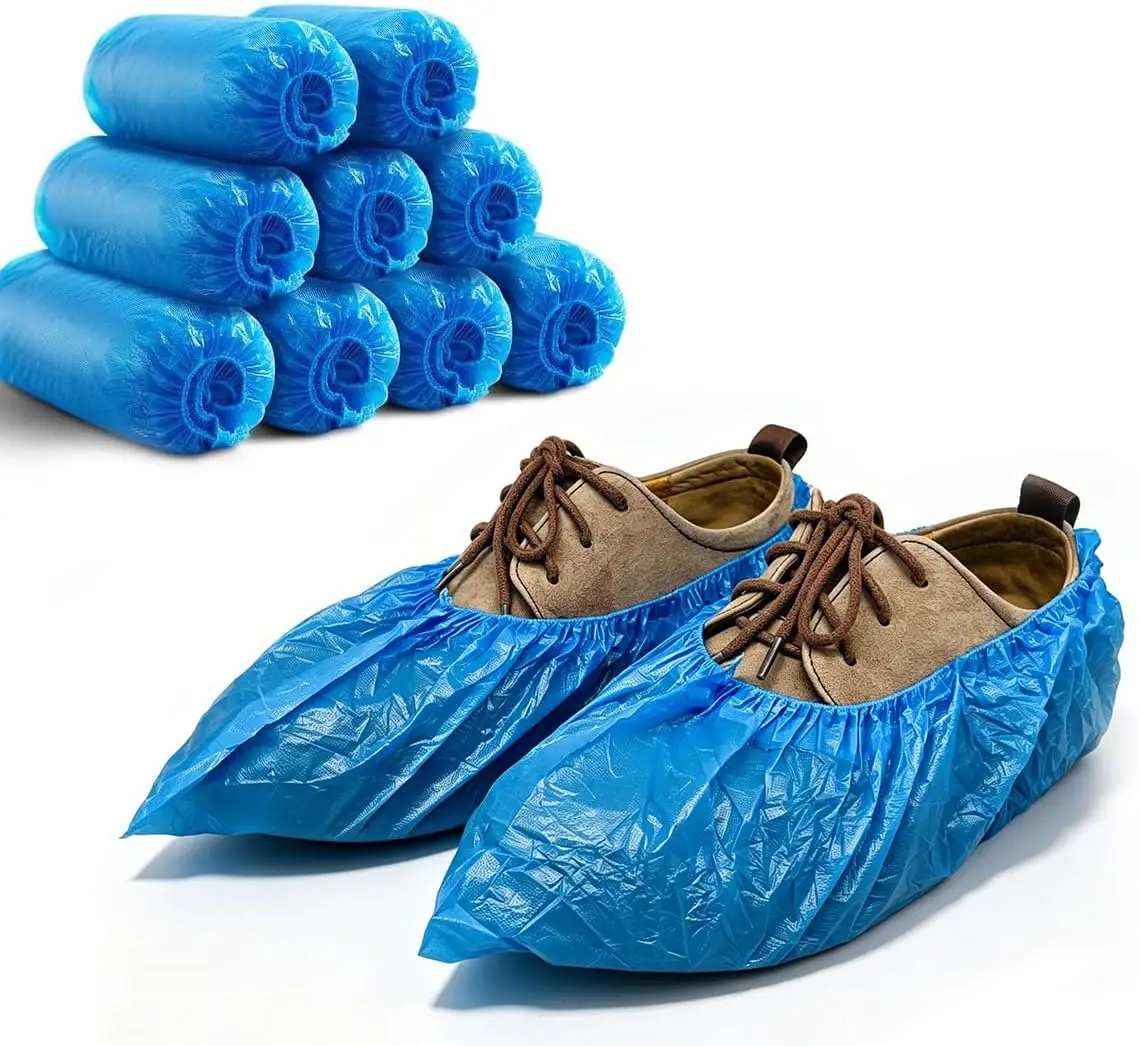 

100 Pack Disposable Waterproof Shoe Covers for Indoor Use