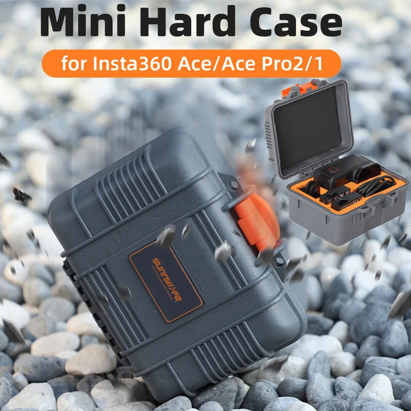 Mini capa dura para insta360 ace pro 2/1, portátil, à prova d'água, resistente a choques e à pressão para insta360 ace access