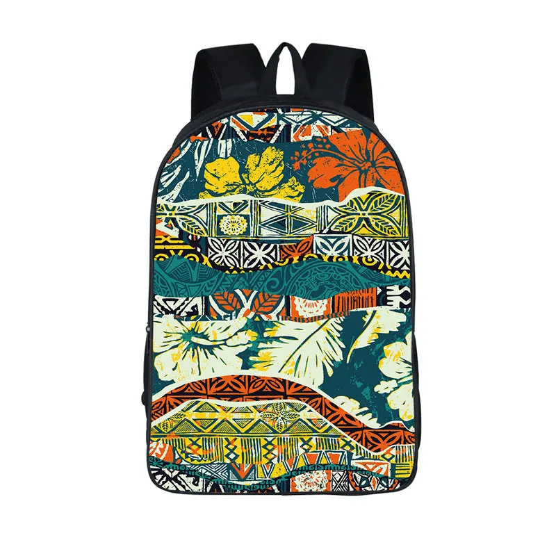 Vintage traditionele tribale print schooltas voor tienerjongens meisjes schooltassen Hawaiiaanse schildpad kinderboekentassen laptoprugzakken