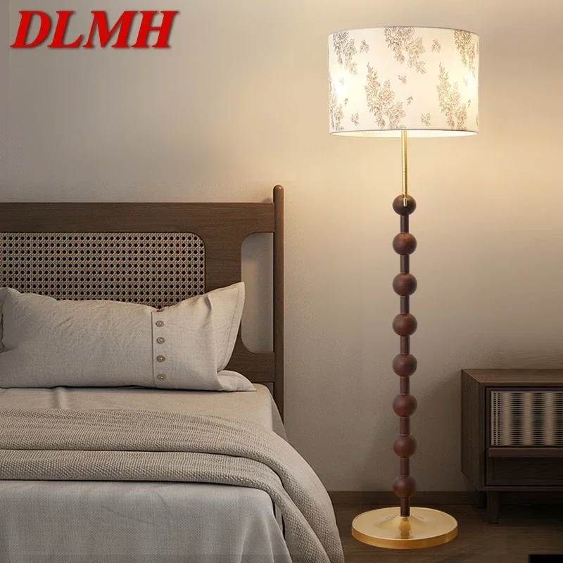 DLMH Contemporary Floor Lamp Retro Art Bedroom Living Room Beside The Sofa LED Villa Hotel Decorative Standing Light