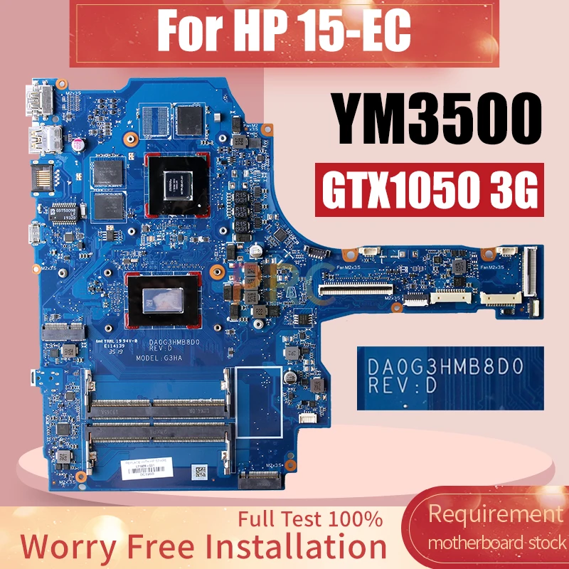 For HP 14 G5 14-CA Laptop Motherboard DA0G3HMB8D0 YM3500 N17P-G0-K1-A1 GTX1050 L71928-601 Notebook Mainboard