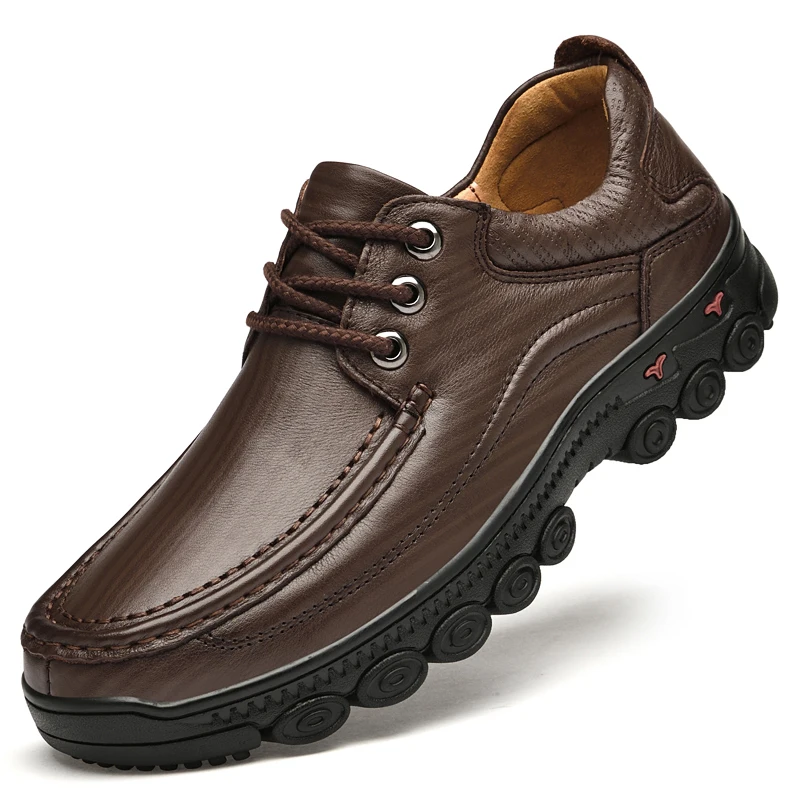 

2025 New High-end Men's Casual and Fashionable Leather Rubber Soft Business Shoes for Banquets and Outings