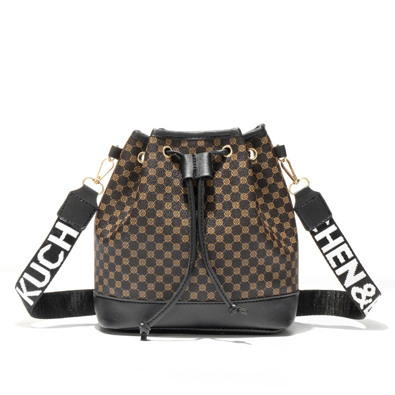 

Womens Fashion Versatile Bucket Bag Casual Trendy Single Shoulder Bag Crossbody Bag with Drawstring